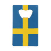 Flagge Schwedens Kreditkarte Flaschenöffner (Rückseite)