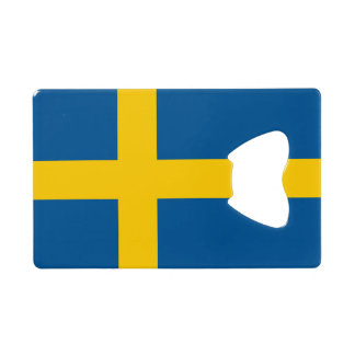 Flagge Schwedens Kreditkarte Flaschenöffner
