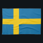 Flagge Schwedens Küchentuch<br><div class="desc">Flagge Schwedens - Sveriges flagga</div>