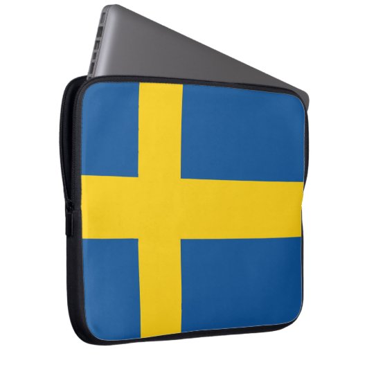 Flagge Schwedens Laptopschutzhülle (Vorne Rechts)