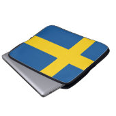 Flagge Schwedens Laptopschutzhülle (Vorne Knopf)