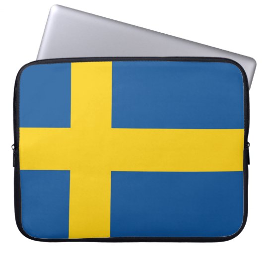 Flagge Schwedens Laptopschutzhülle (Vorderseite)