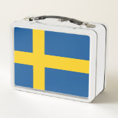 Flagge Schwedens Metall Brotdose (Rückseite)