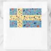 Flagge Schwedens mit Kultursymbol Rechteckiger Aufkleber (Tasche)