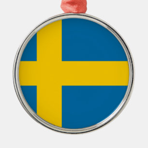 Flagge Schwedens Ornament Aus Metall