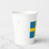 Flagge Schwedens Pappbecher (Rechts)