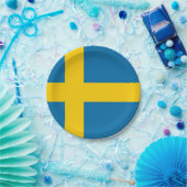 Flagge Schwedens Party Plate Pappteller (Party)