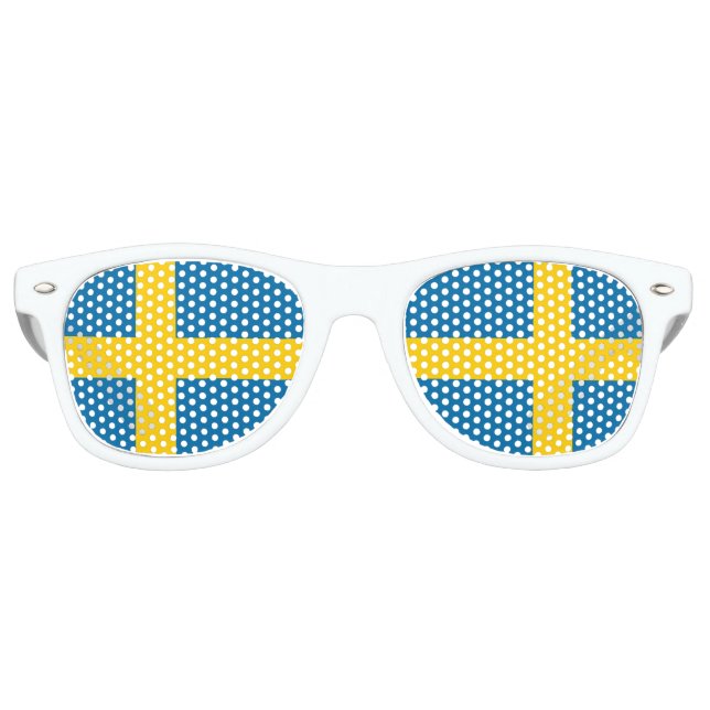 Flagge Schwedens Partybrille (Vorderseite)