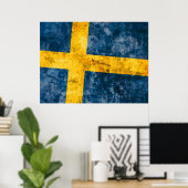 Flagge Schwedens Poster (Heimbüro)