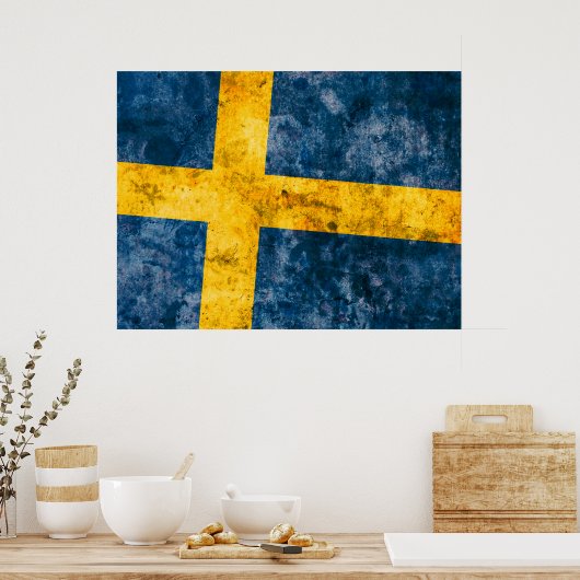 Flagge Schwedens Poster (Küche)