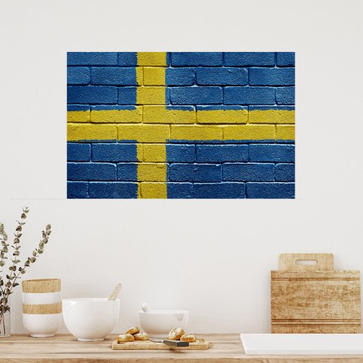 Flagge Schwedens Poster (Küche)