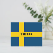 Flagge Schwedens Postkarte (Stehend Vorderseite)