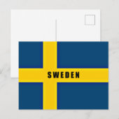 Flagge Schwedens Postkarte (Vorne/Hinten)