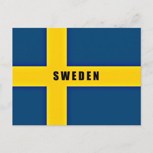 Flagge Schwedens Postkarte (Vorderseite)