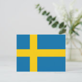 Flagge Schwedens Postkarte (Stehend Vorderseite)