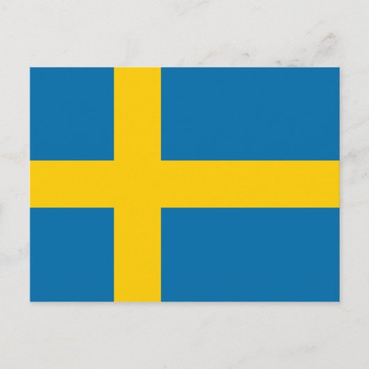 Flagge Schwedens Postkarte (Vorderseite)