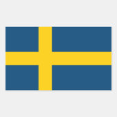 Flagge Schwedens Rechteckiger Aufkleber (Vorderseite)