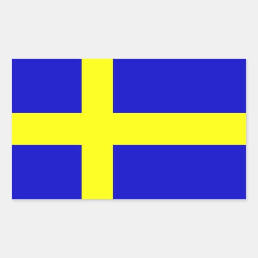 Flagge Schwedens Rechteckiger Aufkleber (Vorderseite)