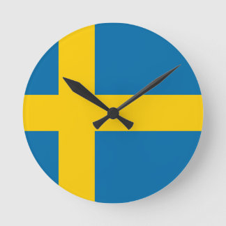 Flagge Schwedens Runde Wanduhr