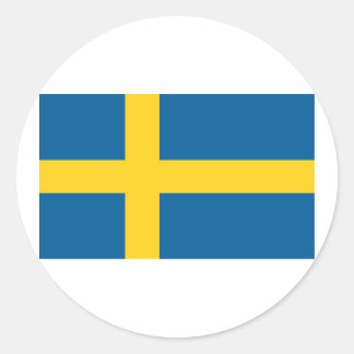 Flagge Schwedens Runder Aufkleber