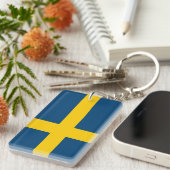 Flagge Schwedens Schlüsselanhänger (Vorderseite rechts)