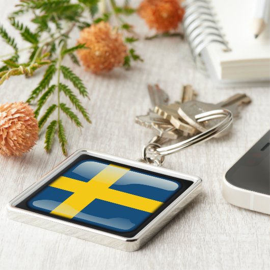 Flagge Schwedens Schlüsselanhänger (Seite)