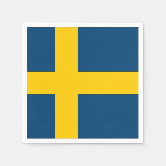 Flagge Schwedens Serviette (Vorderseite)