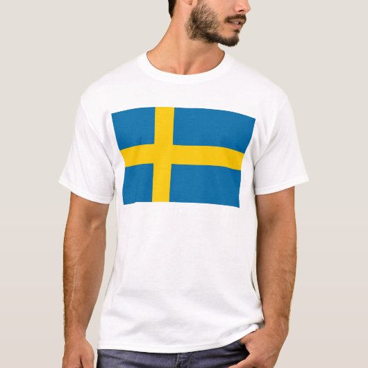 Flagge Schwedens T-Shirt (Vorderseite)