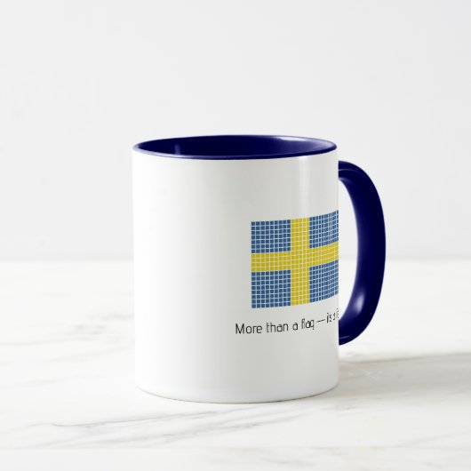 Flagge Schwedens Tasse (VorderseiteRechts)