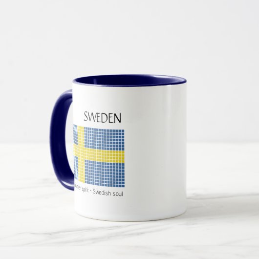 Flagge Schwedens Tasse (Vorderseite Links)