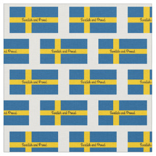 Flagge Schwedens - Text bearbeiten Stoff