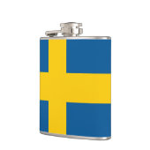 Flagge Schwedens Vinyl Wrapped Flask Flachmann (Links)