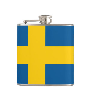 Flagge Schwedens Vinyl Wrapped Flask Flachmann