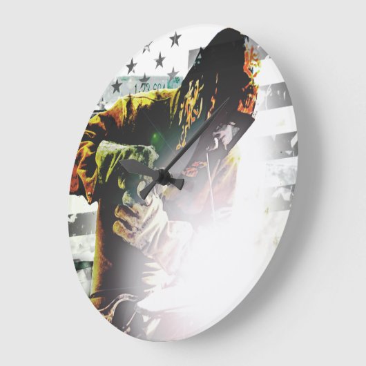 Flagge-Schweißer Große Wanduhr (Winkel)
