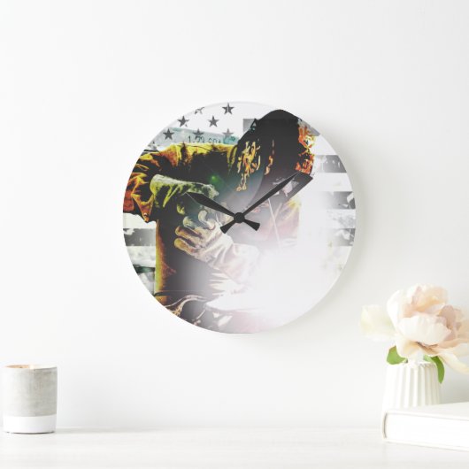 Flagge-Schweißer Große Wanduhr (Zuhause)