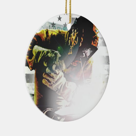 Flagge-Schweißer Keramik Ornament (Rechts)