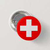 Flagge Schweiz (Schweiz) Button (Vorne & Hinten)