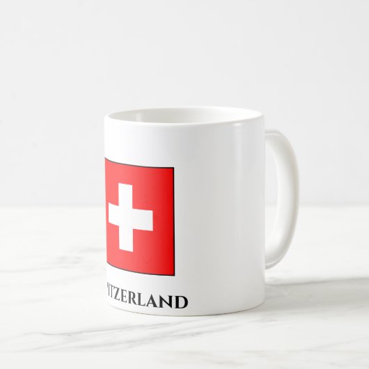 Flagge Schweiz (Schweiz) Kaffeetasse (VorderseiteRechts)