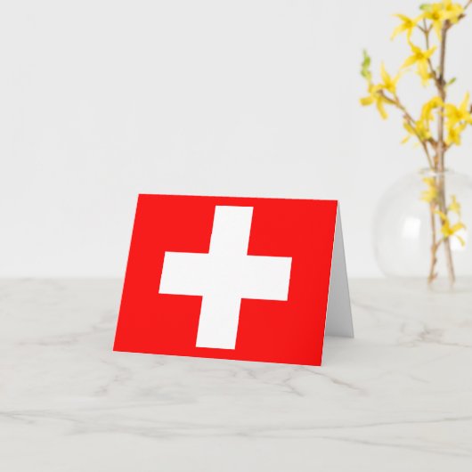 Flagge Schweiz (Schweiz) Karte (Gelbe Blume)