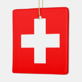 Flagge Schweiz (Schweiz) Keramikornament (Links)