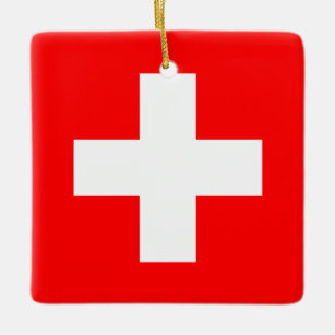 Flagge Schweiz (Schweiz) Keramikornament
