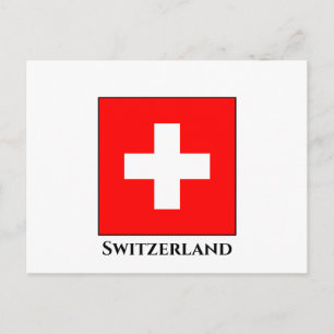 Flagge Schweiz (Schweiz) Postkarte