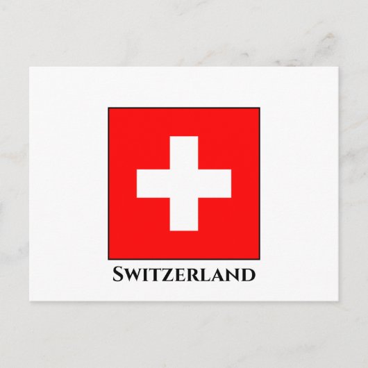 Flagge Schweiz (Schweiz) Postkarte (Vorderseite)