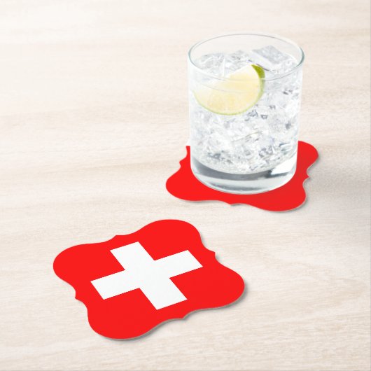 Flagge Schweiz (Schweiz) Untersetzer (Vor Ort)