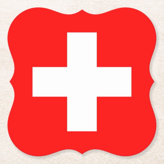 Flagge Schweiz (Schweiz) Untersetzer (Vorderseite)
