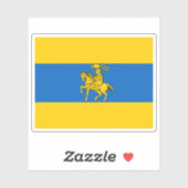 Flagge Schwerins, Deutschland Aufkleber (Blatt)