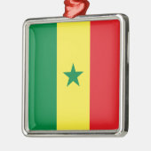 Flagge Senegals (Afrika) Ornament Aus Metall (Links)