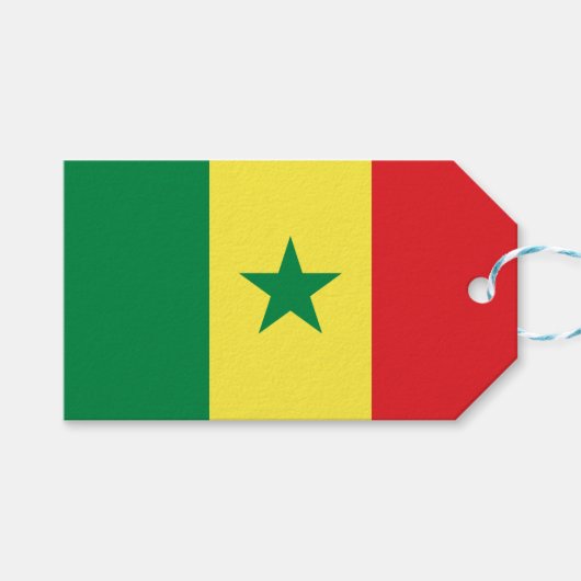Flagge Senegals Geschenkanhänger (Vorderseite (Horizontal))