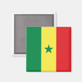 Flagge Senegals Magnet (Vorderseite/Rückseite)