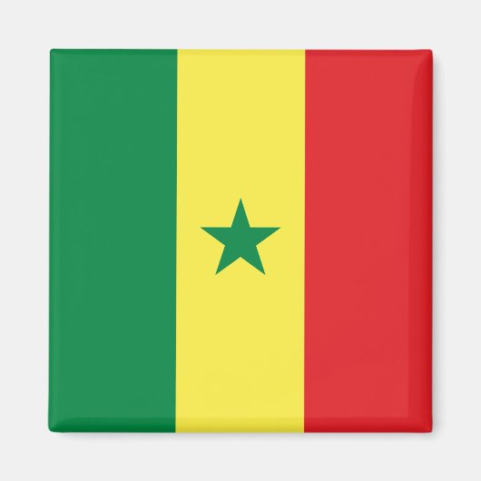 Flagge Senegals Magnet (Vorne)